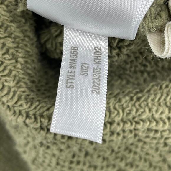 Madewell MWL Airyterry Crop Sweatshirt in Heather Olive Tree Green - Picture 6 of 7